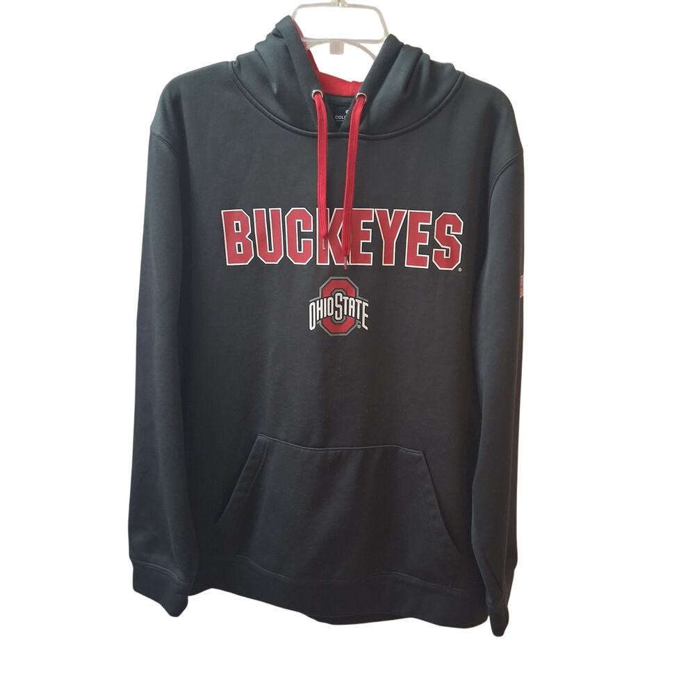 Colosseum Men's Ohio State Buckeyes Gray Hoodie Long Sleeves Fleece Athletic-XL
